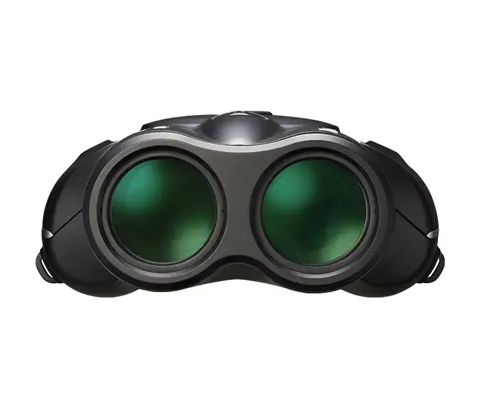 Nikon Sportstar binoculars product photo front view on a white background.