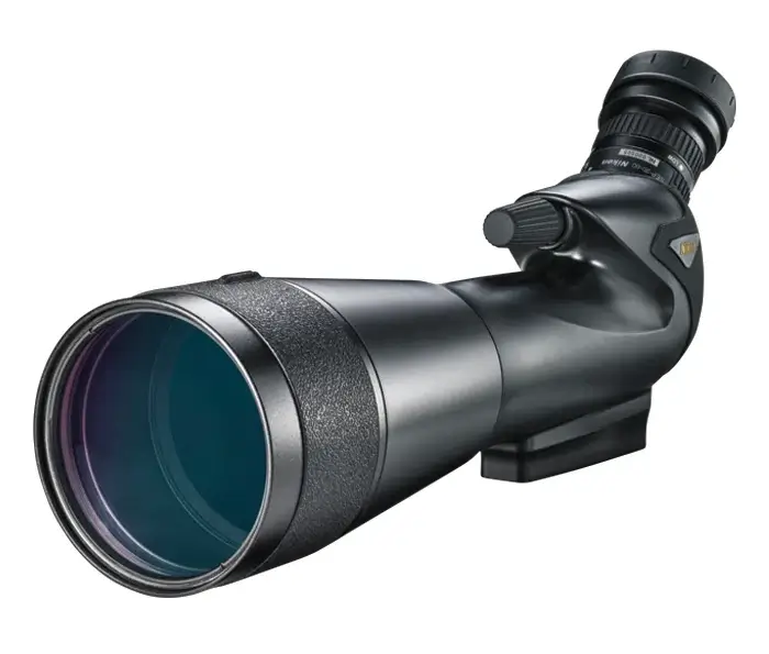 PROSTAFF 5 20-60x82mm Angled Body close-up showcasing powerful zoom and bright optics for outdoor observation.