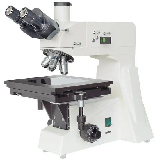 Microscope on a white background