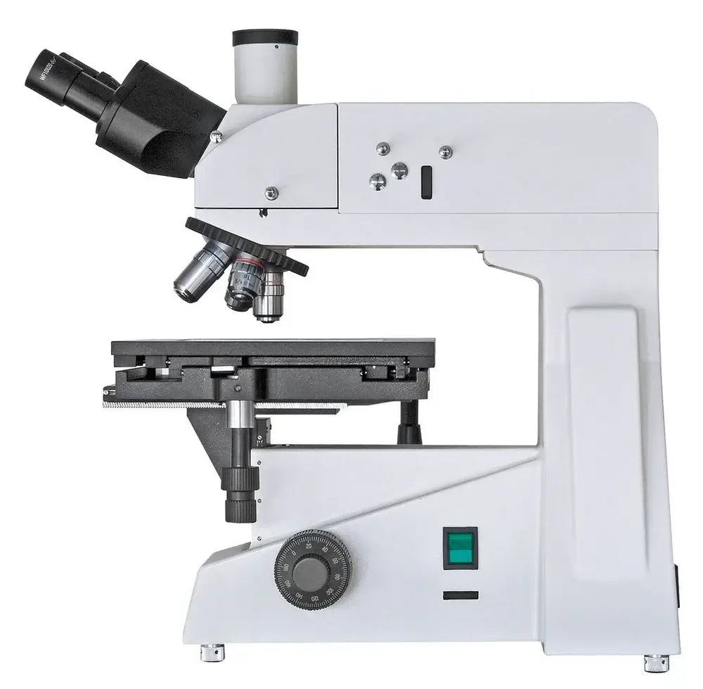 Microscope on a white background