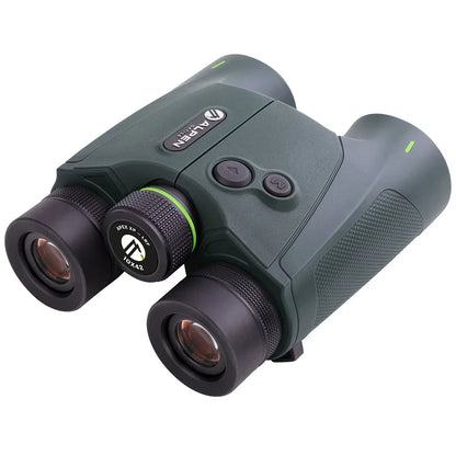 Holiday Laser Rangefinder Binocular & Kodiak Riflescope Bundle by Alpen Optics close-up view of binoculars