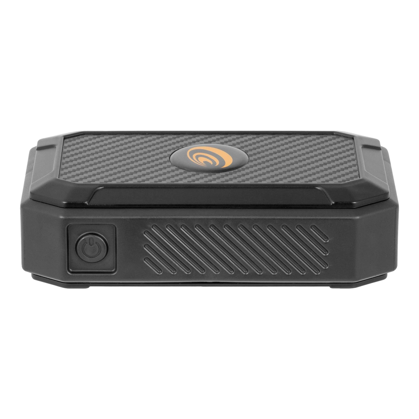 USB Power Bank with Red LED Flashlight for portable charging and illumination on-the-go.