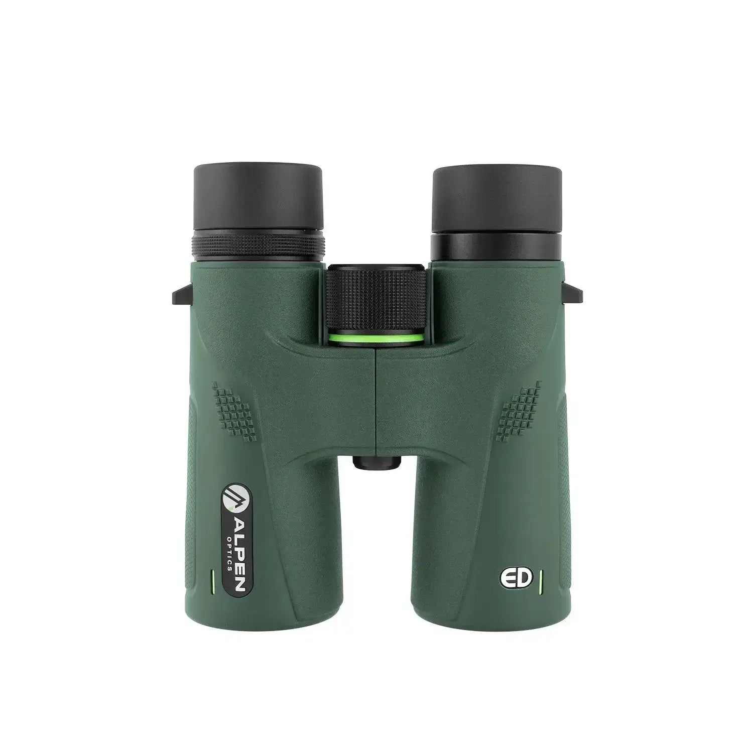 Alpen Chisos 10x42 ED Binoculars top view. 