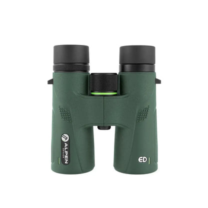 Alpen Chisos 10x42 ED Binoculars top view. 