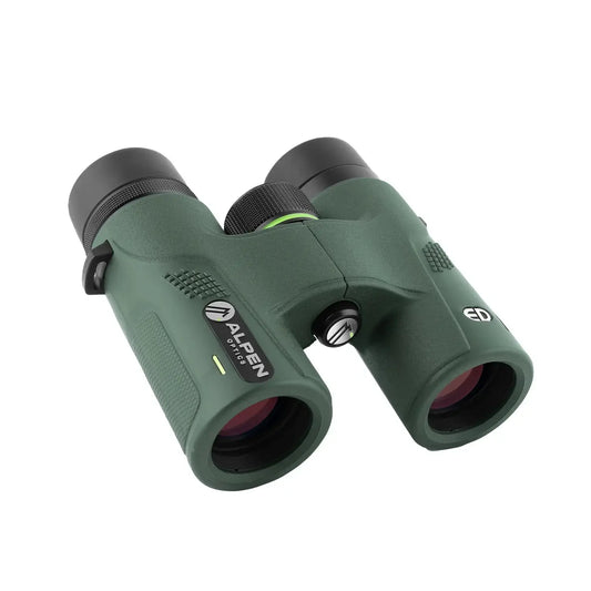 Alpen Chisos 6.5x32 ED Binoculars Front Right View. 