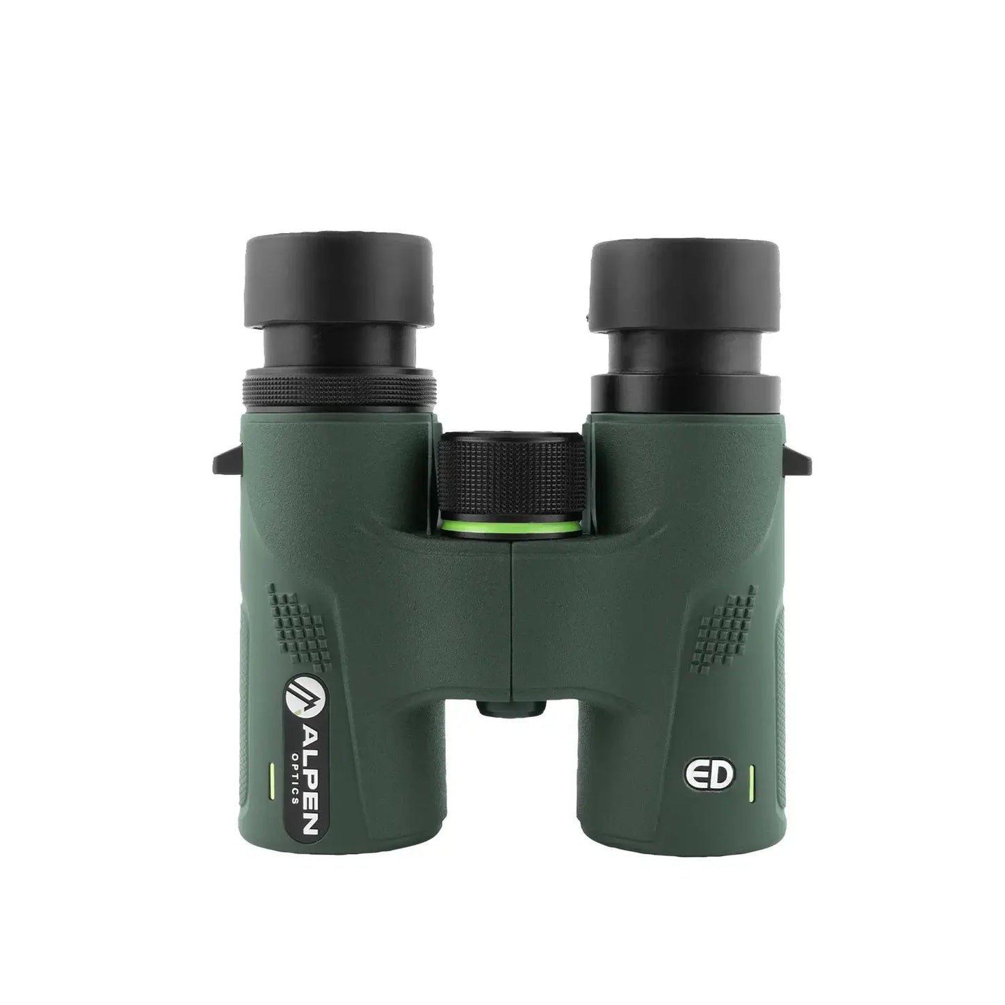 Alpen Chisos 6.5x32 ED Binoculars top view with focus eyepieces expanded. 