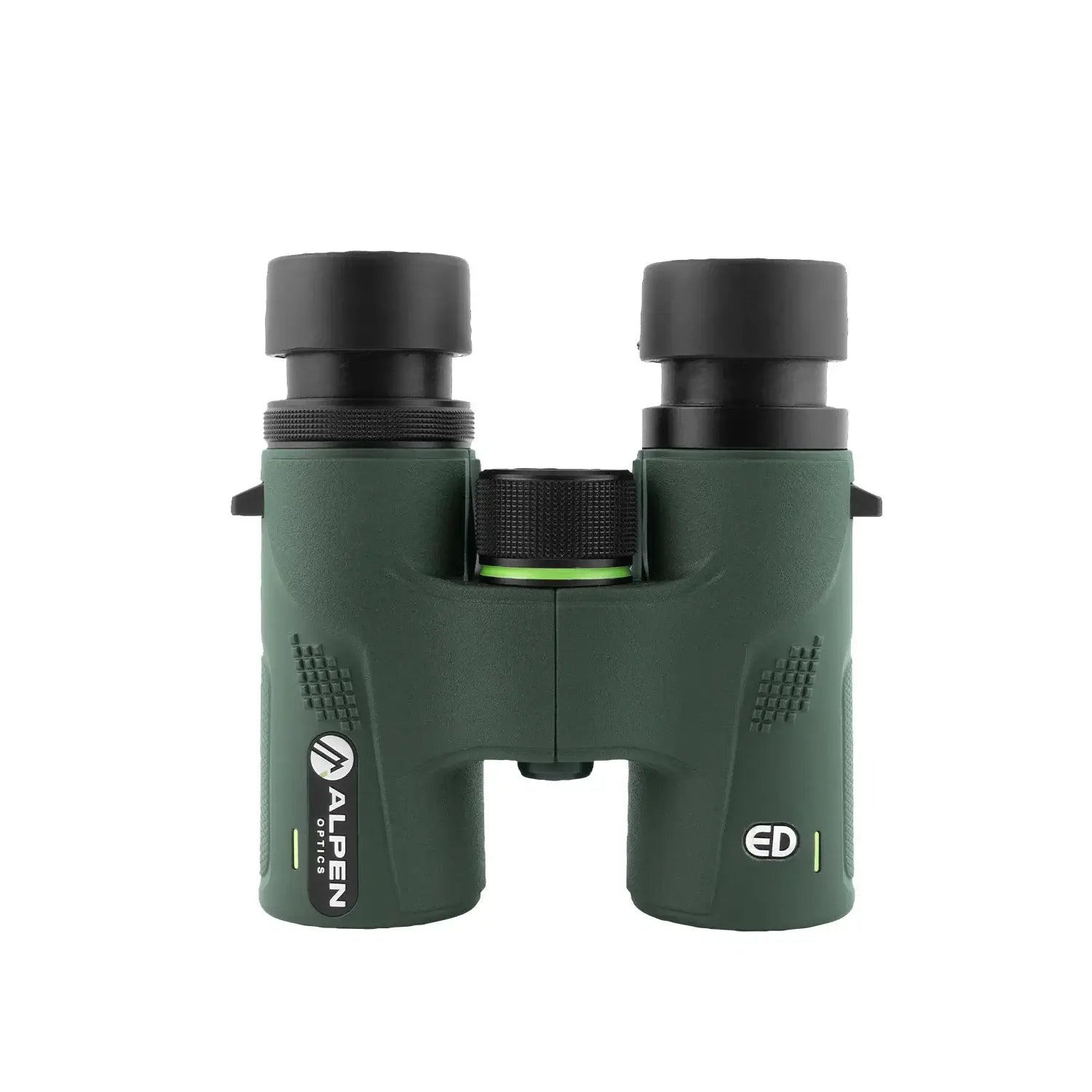 Alpen Chisos 6.5x32 ED Binoculars top view with focus eyepieces expanded. 