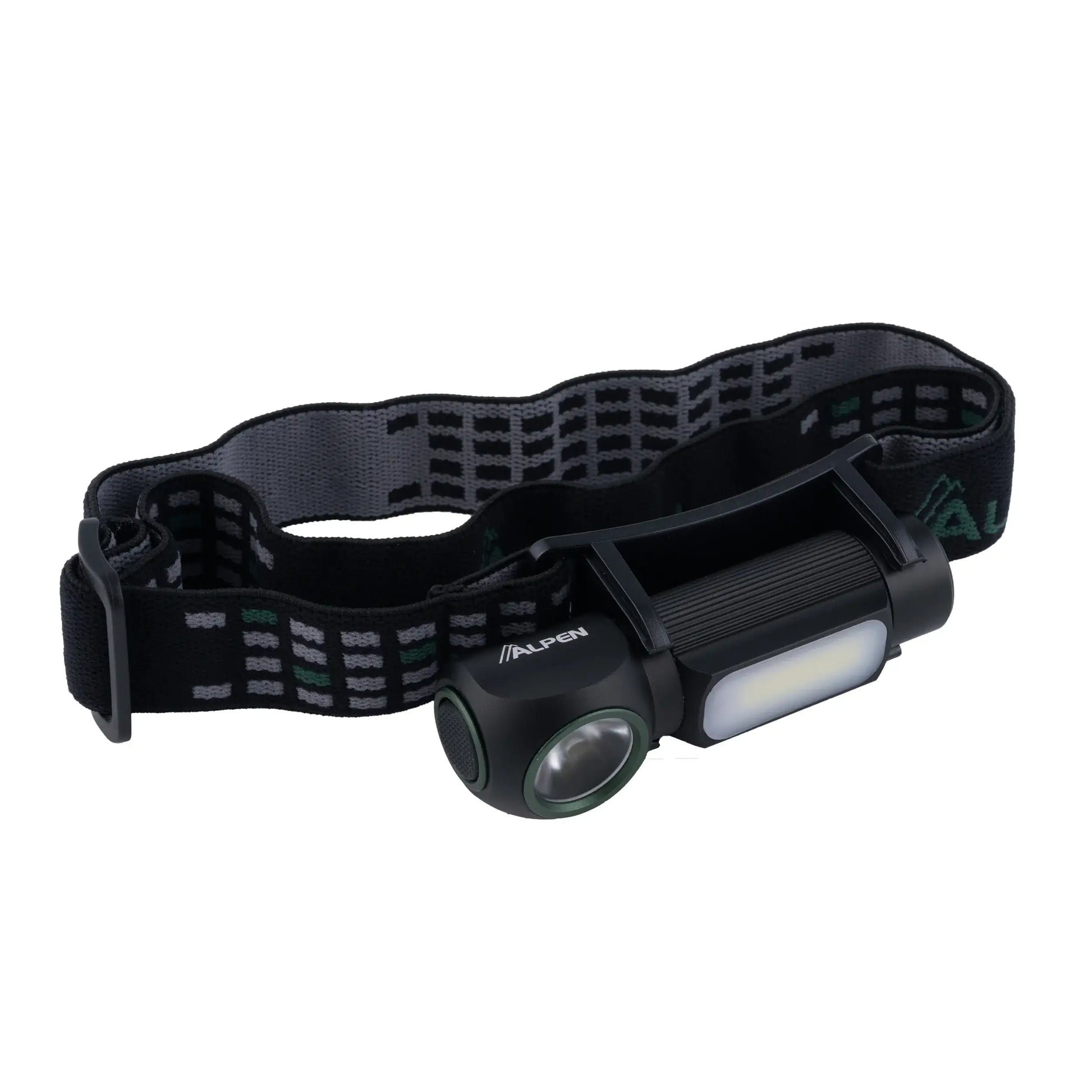 Alpen LED Rechargeable Tek-Light Headlamp removed from retail packaging. 