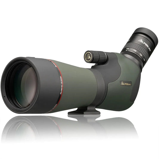 Front left view of the Alpen Apex XP ED Waterproof Spotting Scope.