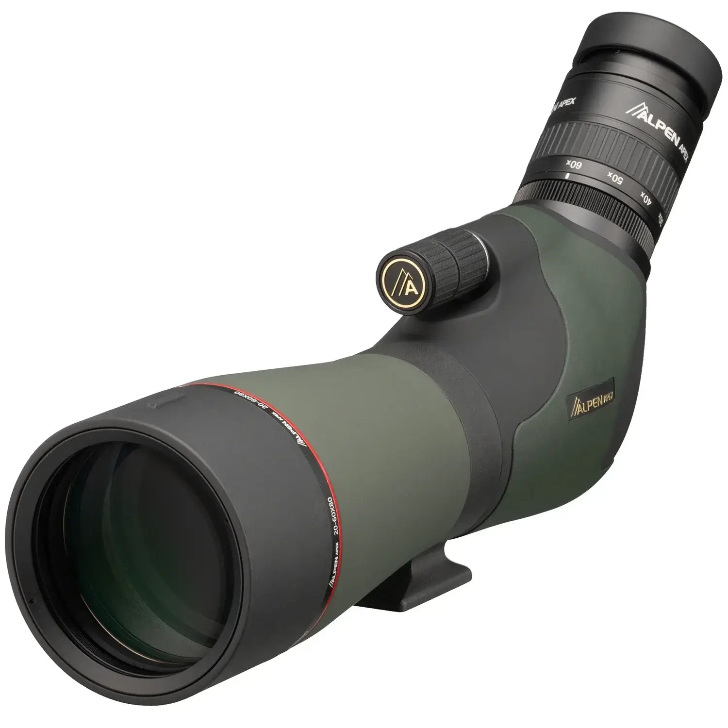 Front right of the Alpen Apex XP ED Waterproof Spotting Scope.