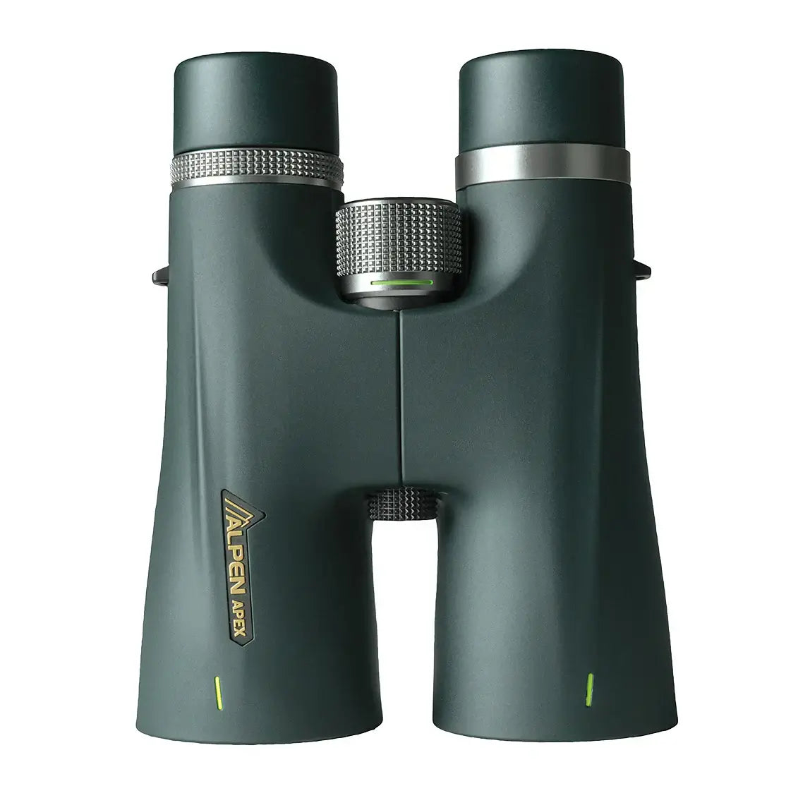 Top view of the Alpen Apex 10x50 Binoculars. 