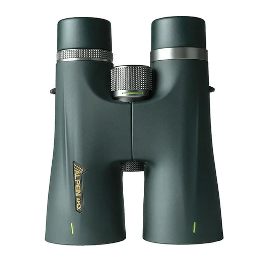 Top view of the Alpen Apex 10x50 Binoculars. 