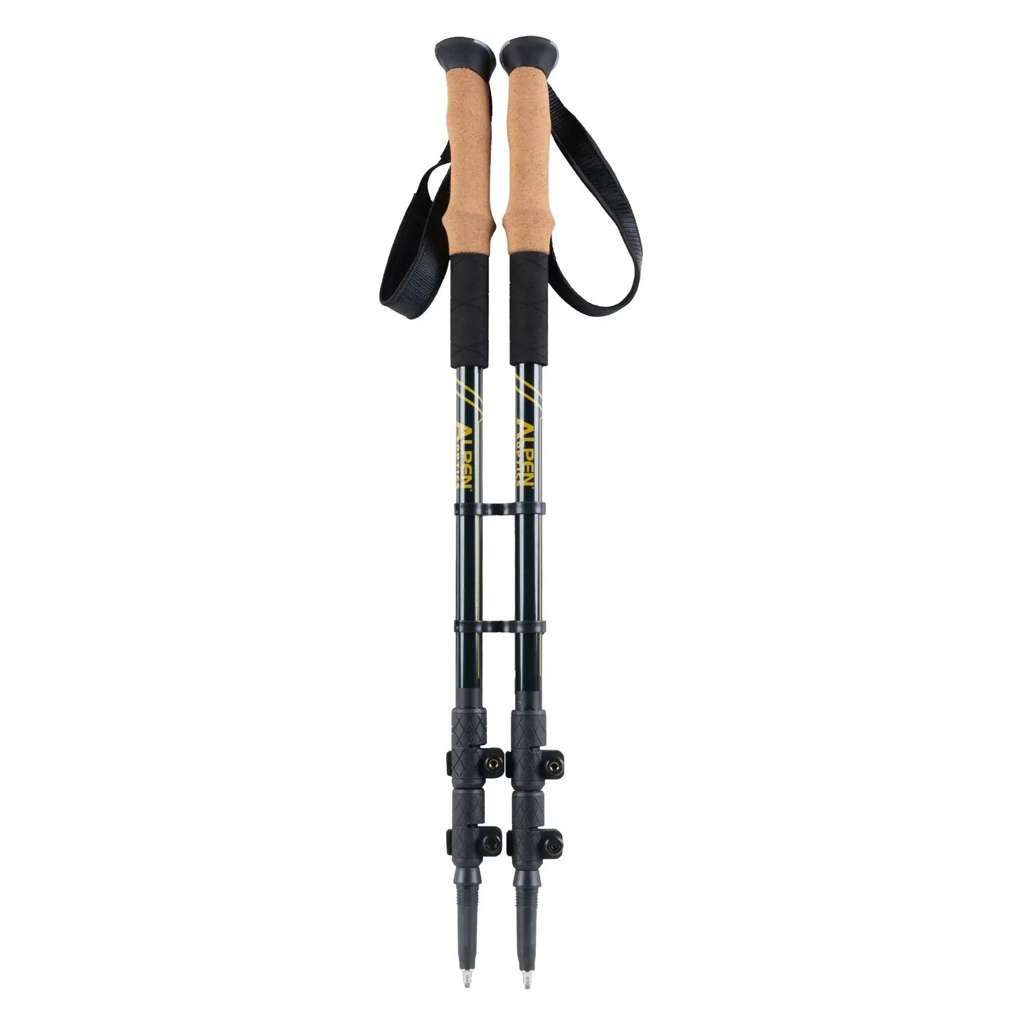 Alpen Carbon Trekking Poles Set full view. 