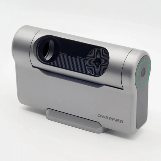 Small telescope with 'DWARF LAB' branding on a white background