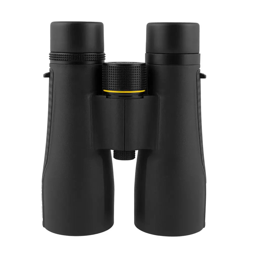 Black binoculars on a white background
