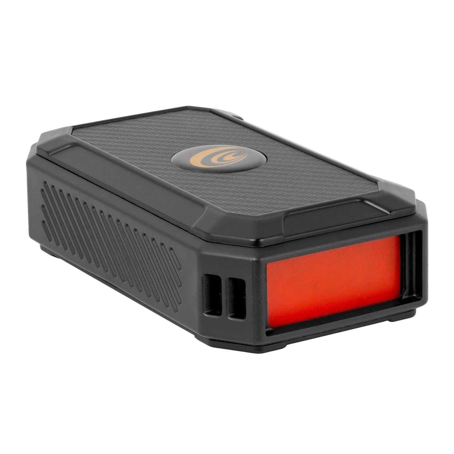 USB Power Bank with Red LED Flashlight - Compact design with rechargeable battery and bright red light.