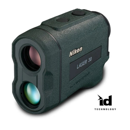 Nikon Laser 30 rangefinder on a white background