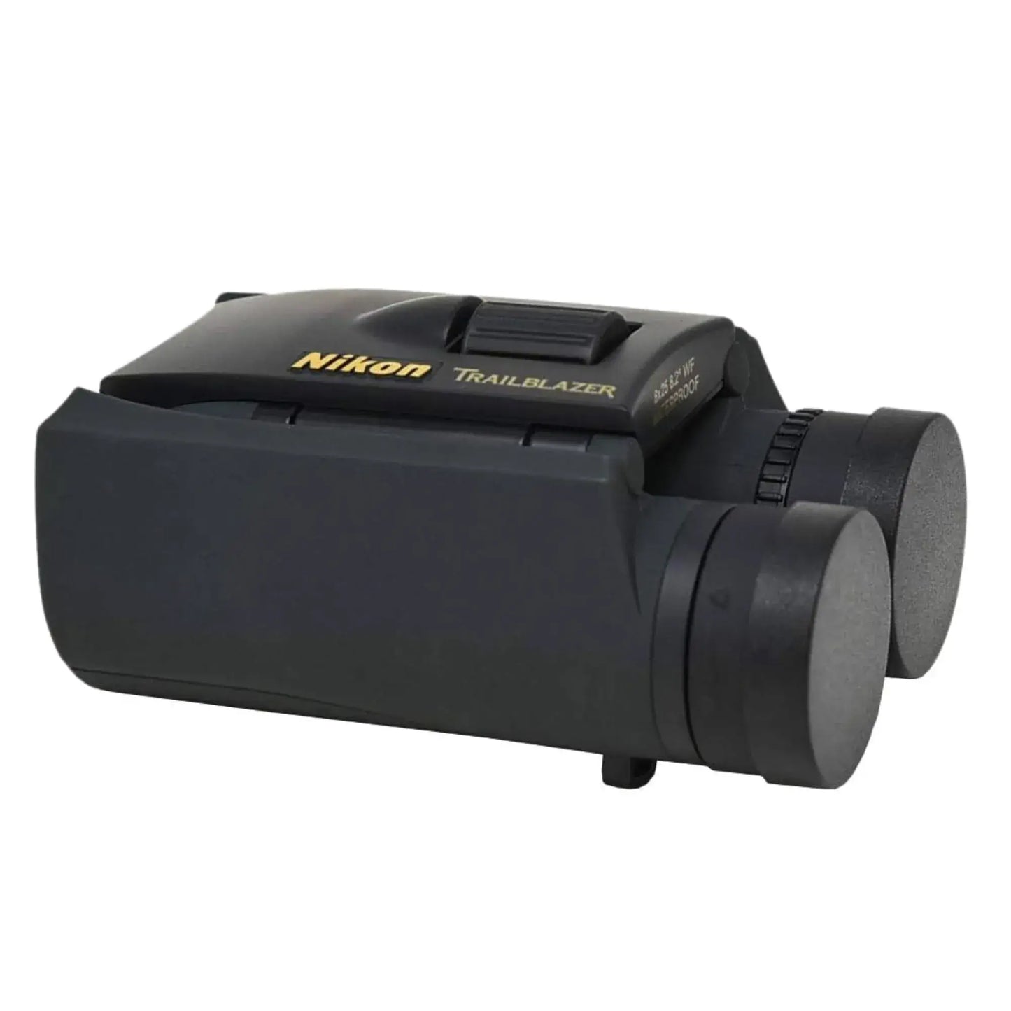 Black Nikon Trailblazer binoculars on a white background