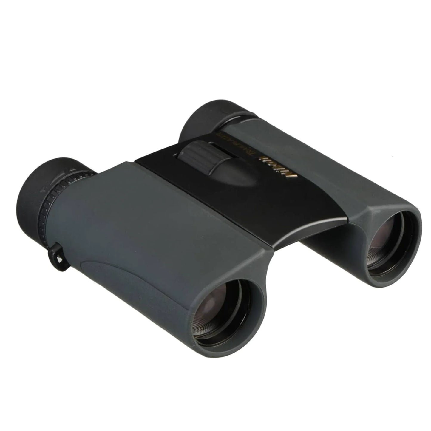 Black binoculars on a white background