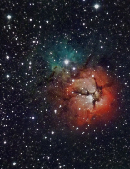 Starburst galaxy NGC 2244 against a starry background