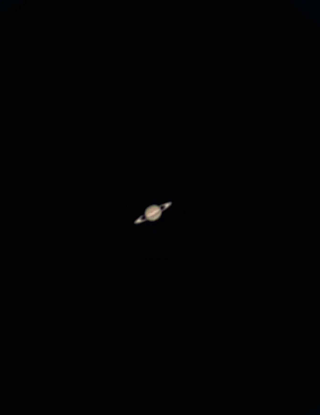 Planet Saturn against a black background