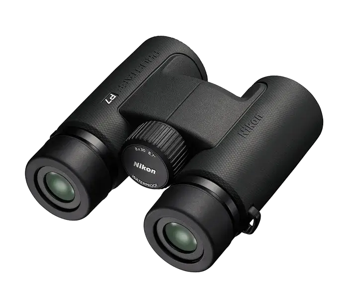 Nikon Prostaff P7 Binoculars Product photo of the rear right side on a white background.