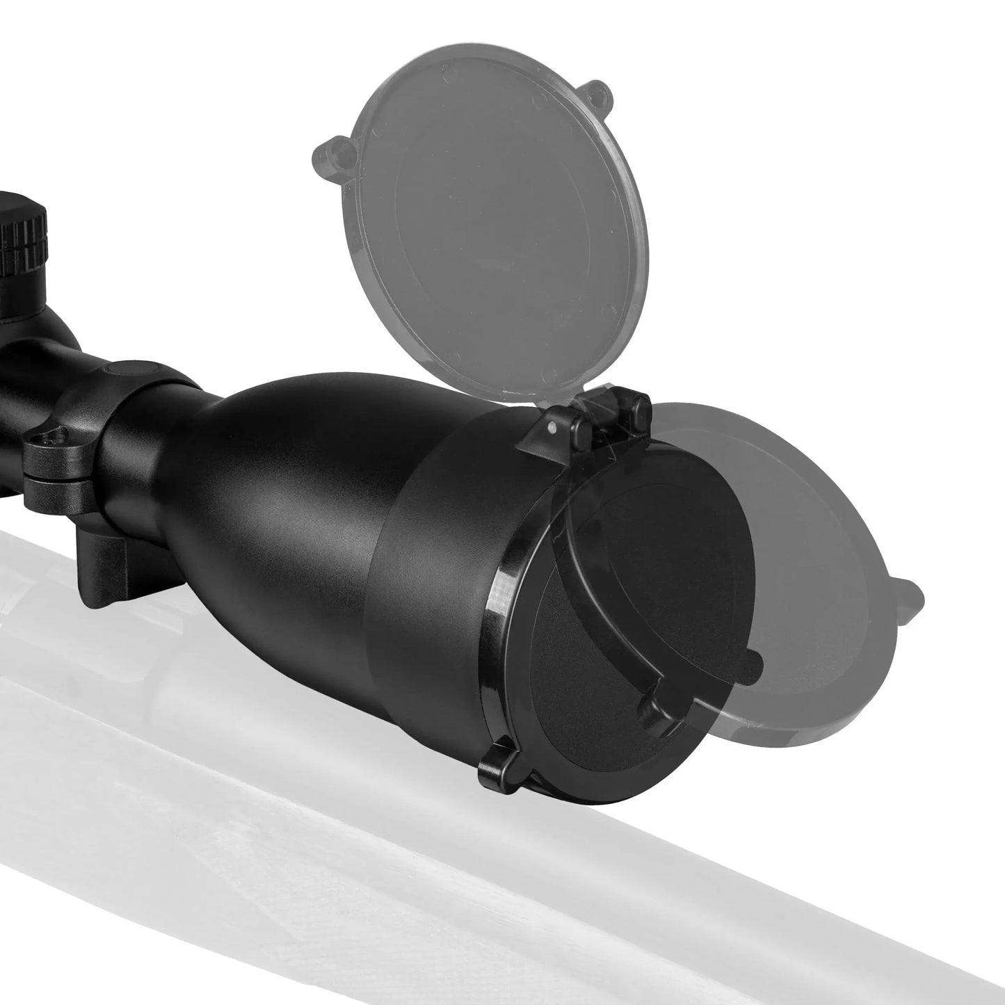 Alpen Kodiak riflescope lens cover highlight. 