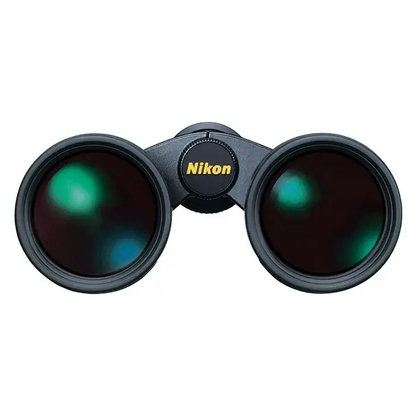 Front view of the Nikon Monarch HG Binoculars on a white background.