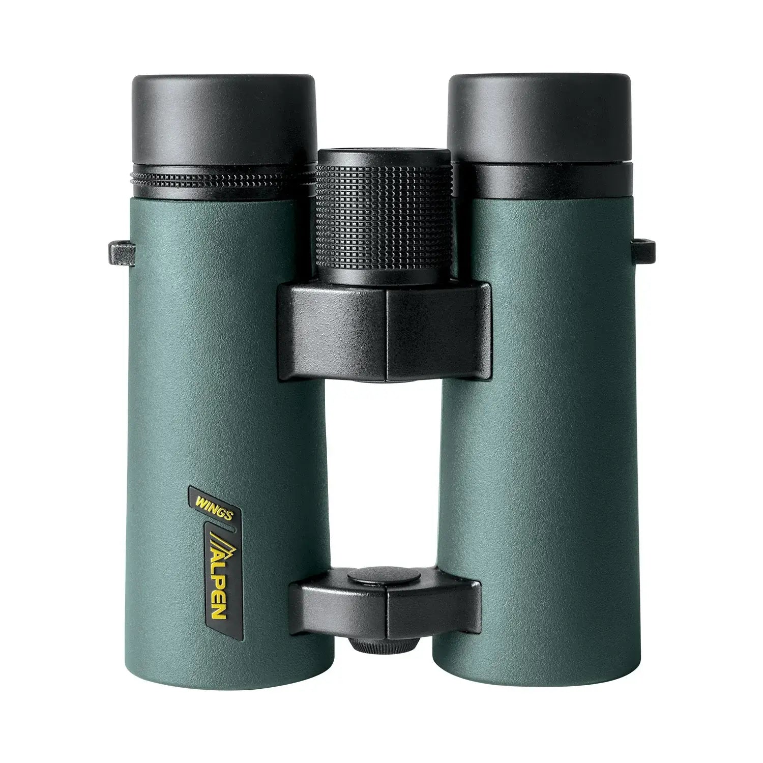 Alpen Optics 10x42 Binoculars top view. 